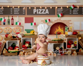 Mama Mia Pizzeria - Poly Paper - Toile de fond de photographie