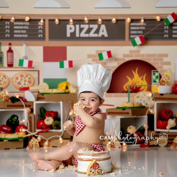 Mama Mia Pizzeria -Poly Paper- Photography Backdrop