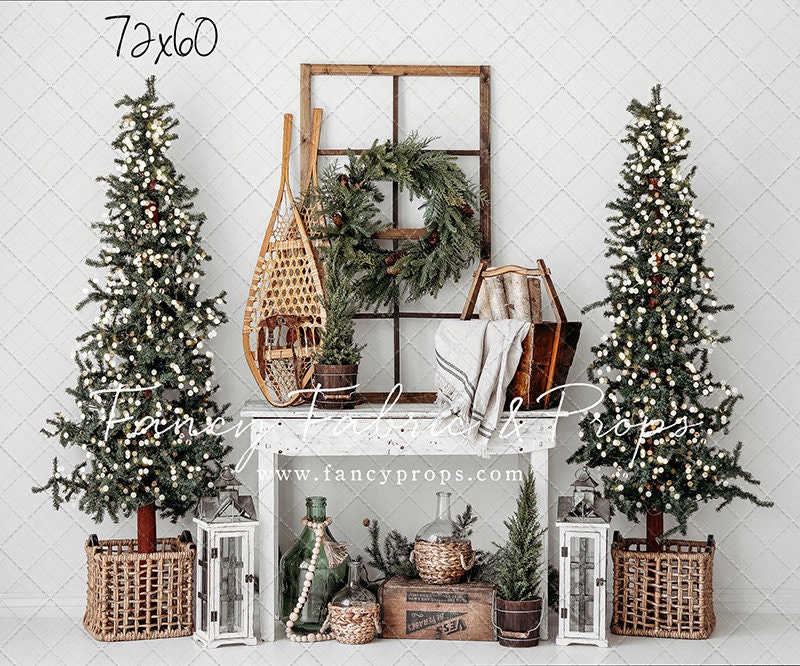 Handmade Holiday Backdrop Christmas Backdrop Holiday | Etsy