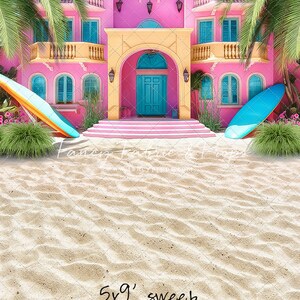 Barbie's Beach House Poly Paper Photography Backdrop - Etsy