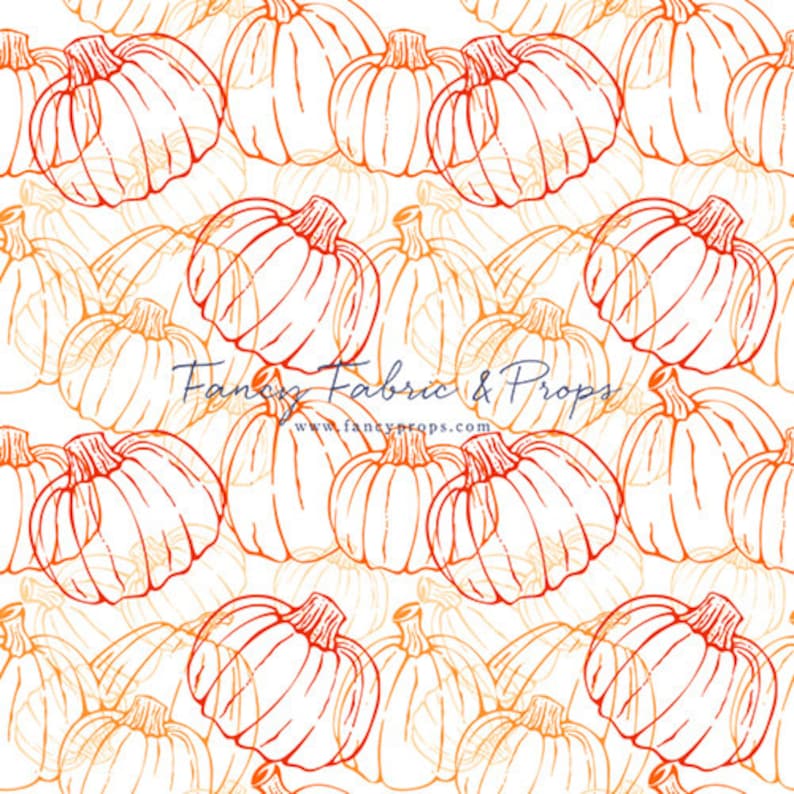 Wrinkle Free Fabric Backdrop Fall Poly Paper Backdrop Pumpkin Harvest Photography Printed Backdrop Newborn Photography Backdrop