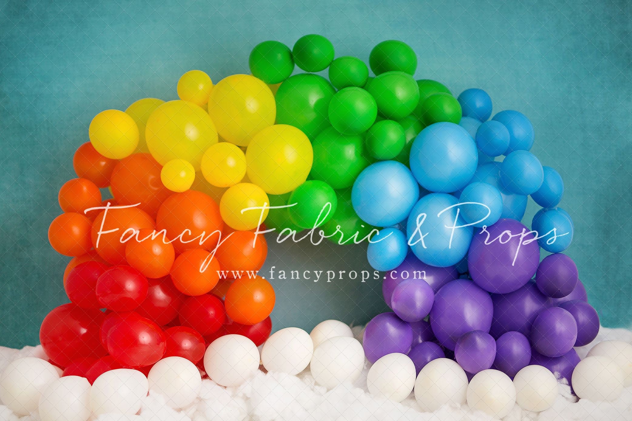 Pastel Palette Balloon Wall Poly Paper Photography Backdrop 