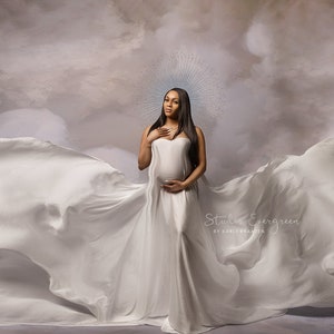Heavenly Clouds - Cloud Collection - Photography Printed Backdrop - Fabric Backdrop - Polypaper Backdrop - Maternity - Fine Art - Painted