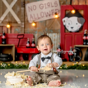 Little Rascal -Photography Printed Backdrop- Fabric Backdrop- Polypaper Backdrop- Movie- No Girls Allowed