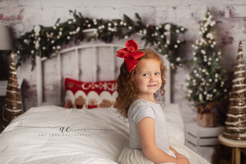 Cozy Festive Headboard Photography Backdrop Christmas Etsy
