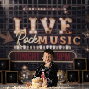 Live Wire -Photography Printed Backdrop- Fabric Backdrop- Polypaper Backdrop- Music- Band- Concert