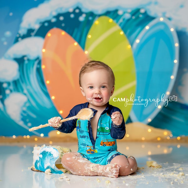 California Boys -Wrinkle Free Fabric- Photography Backdrop