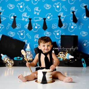 Baby Corp - Photography Backdrop - Boss Baby Backdrop - 1st Birthday Backdrop