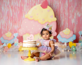 Sundae Dream - Wrinkle Free Fabric - Photography Backdrop