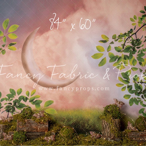 Luna Moss Garden hot -Wrinkle Free Fabric- Photography Backdrop