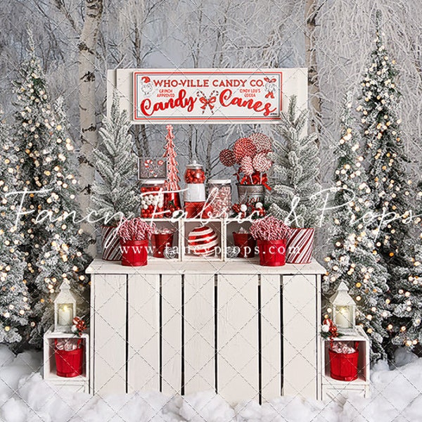 Candy & Canes Stand - Poly Paper - Photography Backdrop