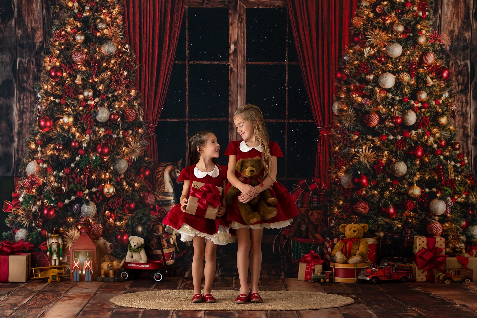A Holly Jolly Christmas Photography Backdrop Christmas | Etsy