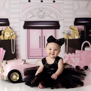 Perfume & Pearls  -Photography Printed Backdrop- Fabric Backdrop- Polypaper Backdrop- Girly- Storefront- Shopping-