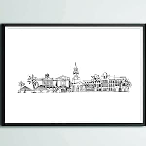 Charleston print, Charleston skyline, Charleston South Carolina print, Charleston skyline print, Charleston South Carolina, CHS skyline