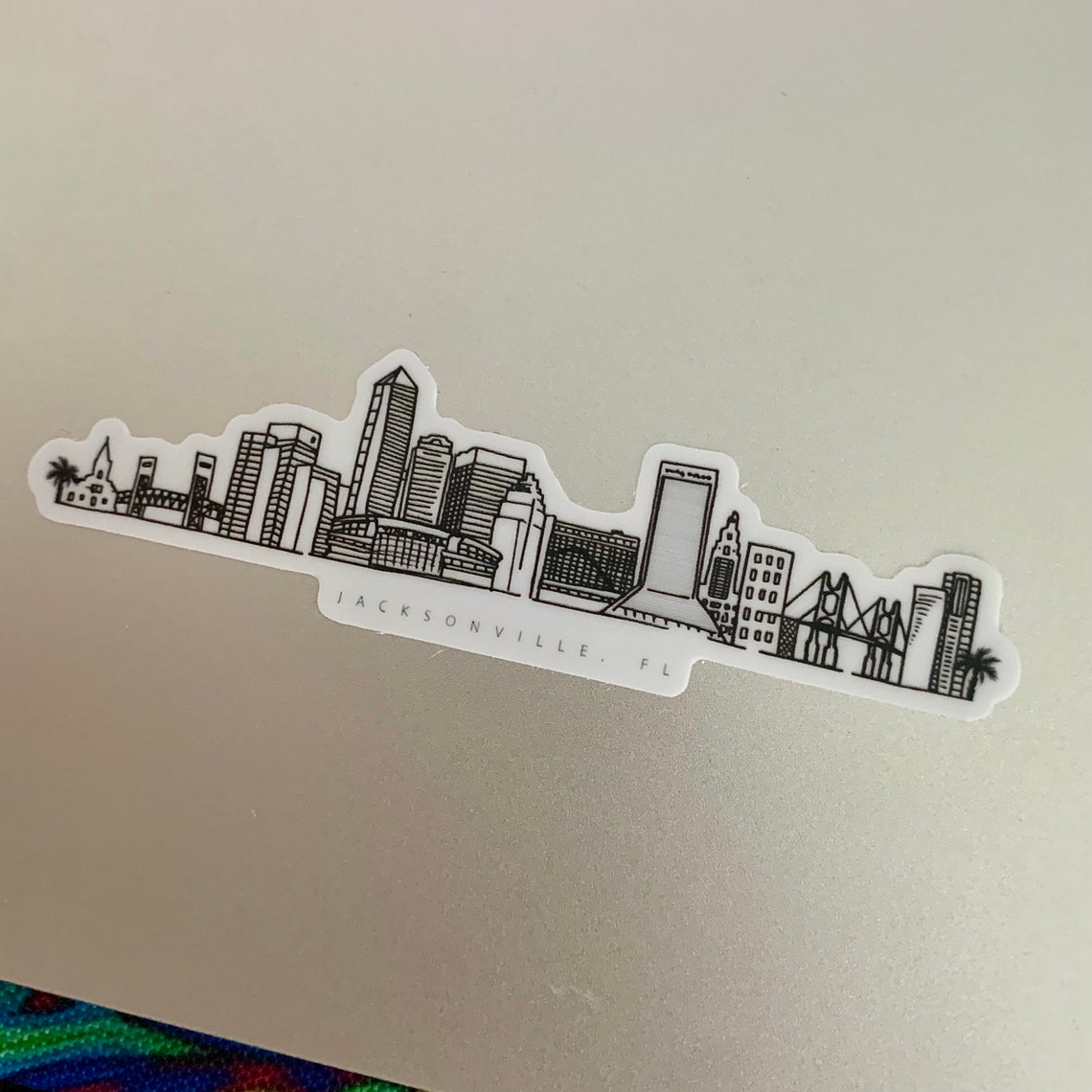 Jacksonville Sticker Jacksonville Skyline Sticker JAX Etsy