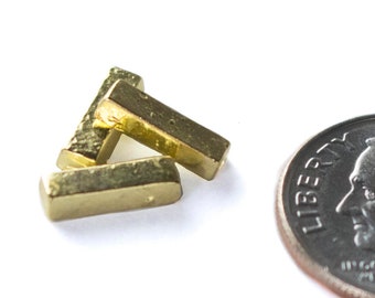 3 Gold Bars for a Leprechaun, perfect for a leprechaun trap on St. Patrick's Day, made by I Believe in Mermaids (Miniature)