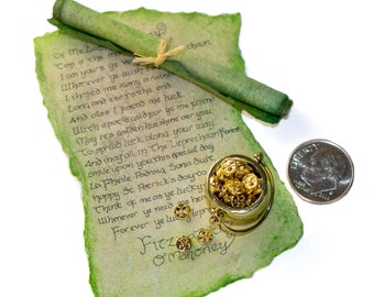 Leprechaun Letter with gold (personalized) St. Patrick's Day
