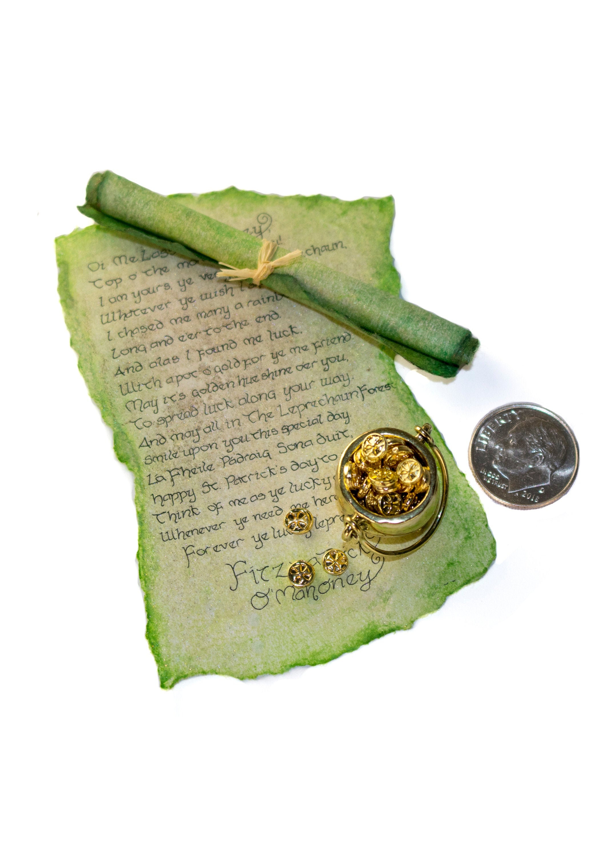 Leprechaun Letter with gold (personalized) St. Patrick's Day