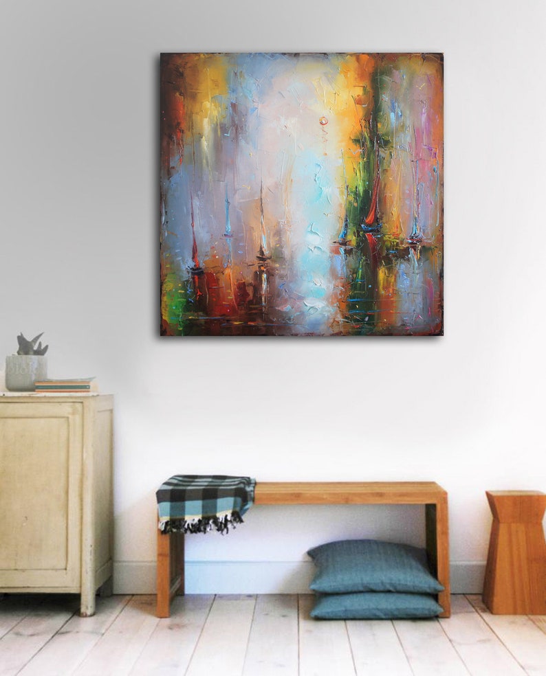 Abstract Oil Painting Large Canvas Art Original Artwork Etsy