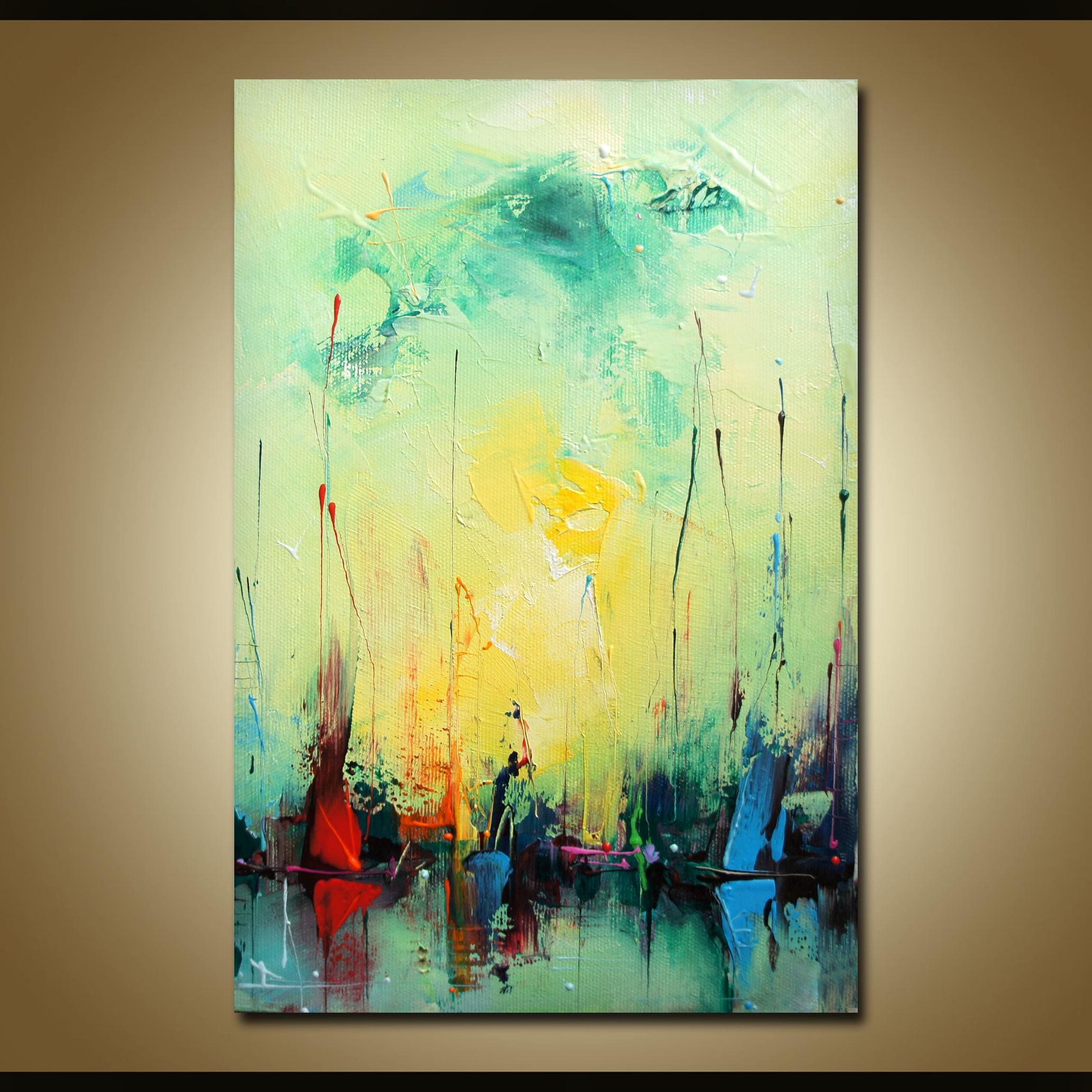 Vivid Abstract Oil Painting on Canvas: Contemporary Wall Art, 8