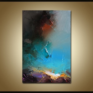 Original abstract art painting, Small abstract painting, Cloud Oil Painting,Blue Sky Abstract Painting,Small Canvas Painting,Living room art