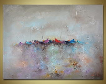 Abstract Wall Painting, Canvas Painting, Textured Painting, Impasto Landscape Painting ,Palette Knife, Original Artwork, Abstract Canvas Art