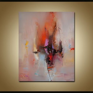 Abstraktes Ölgemälde, Bunte Malerei, Segelboote Ölgemälde, moderne Kunst, zeitgenössische Kunst, Wanddekor, Original Kunstwerk, Palettenmesser