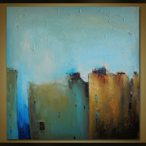 Art Painting Abstract, Original Artwork, Cityscape, Large Abstract Art, Canvas Wall Art, Abstract Canvas Art, Contemporary Art, Large Art