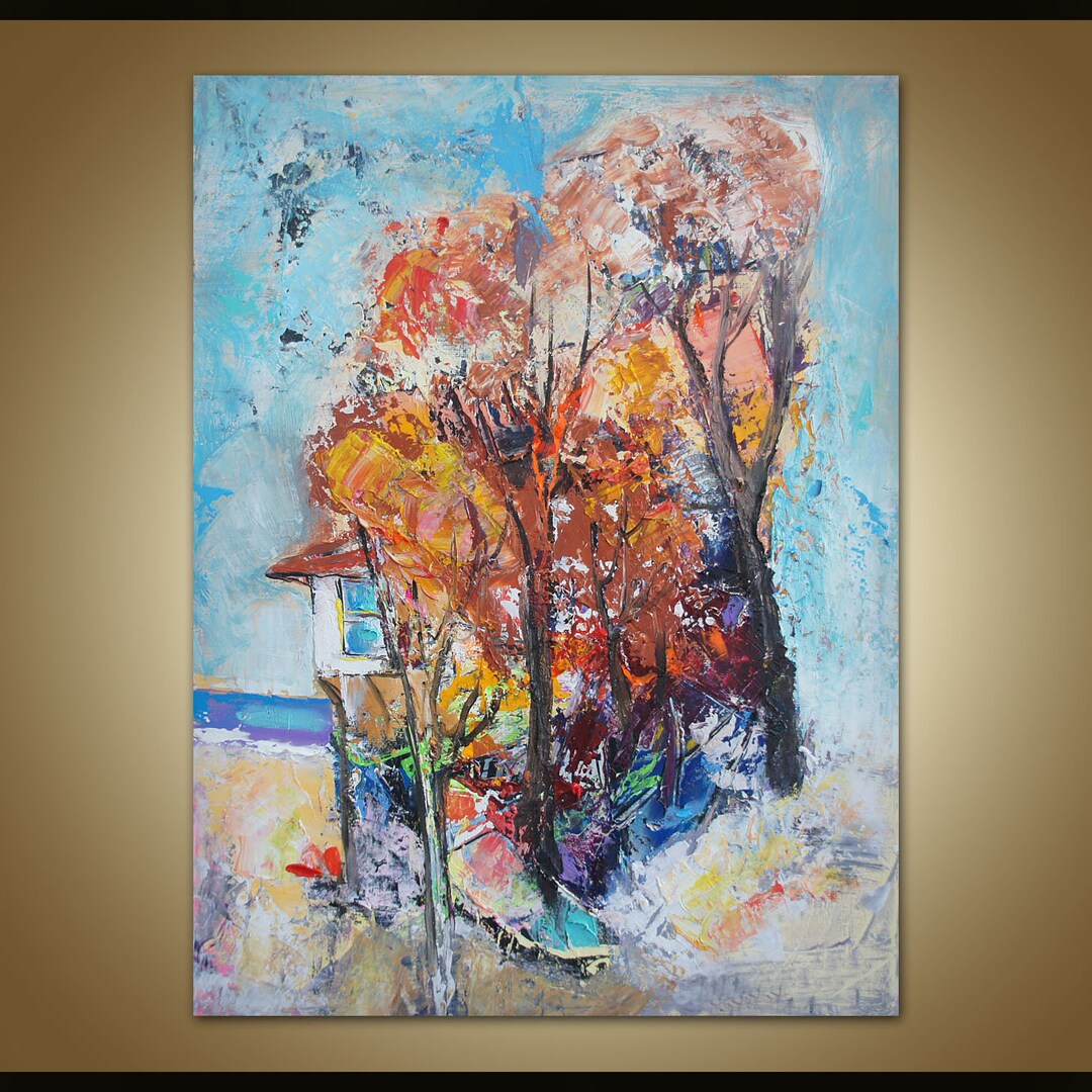 Original Abstract Painting, Painting on Canvas Modern Wall Decor