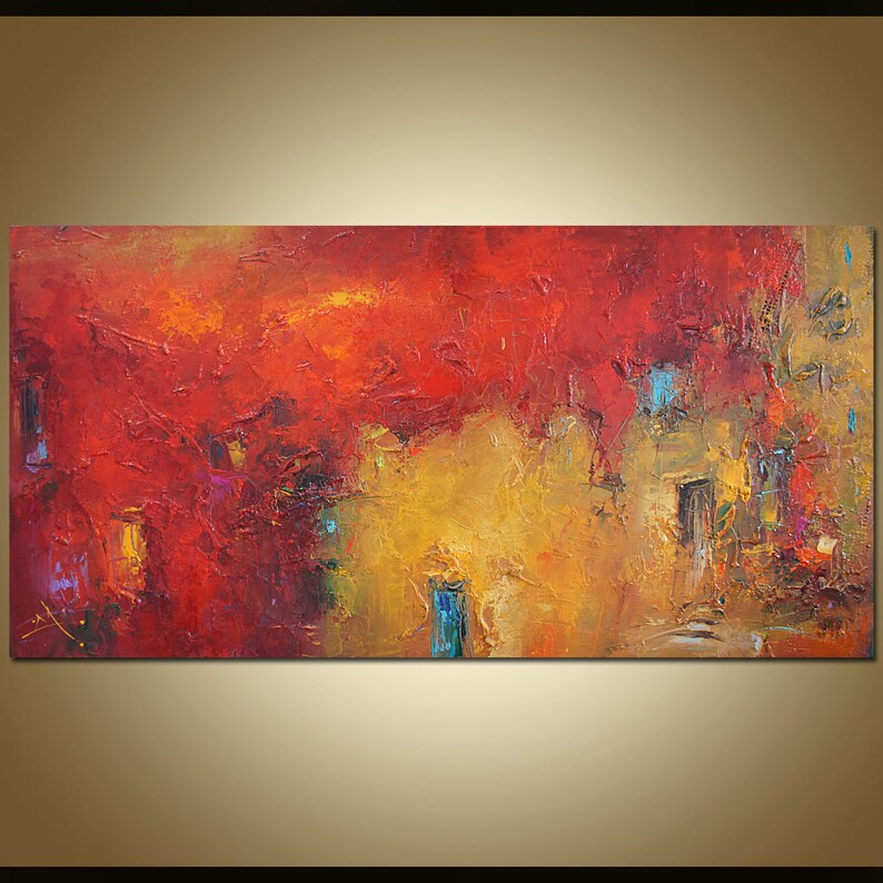 Modern Art Abstract Art Kitchen Decor Large Painting Etsy