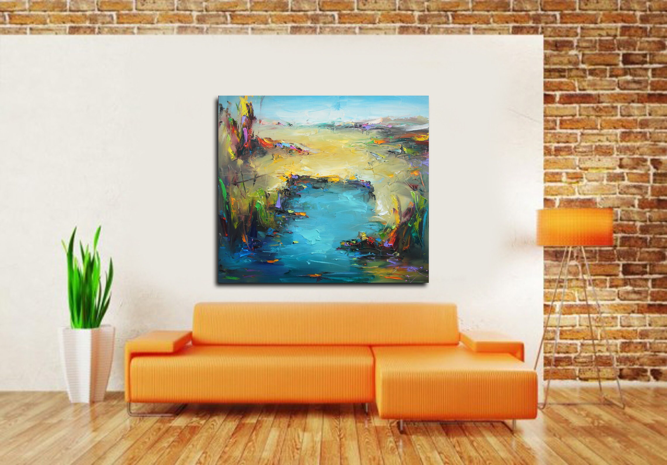 Landscape Oil Painting, Original Artwork, Large Canvas Art Oil Painting ...