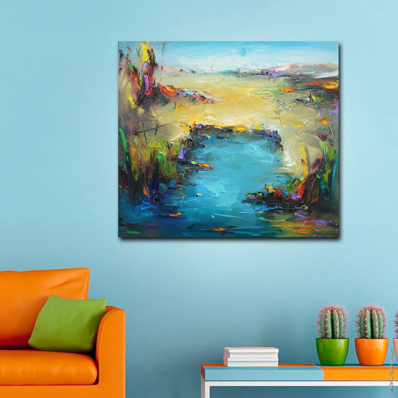 Landscape Oil Painting, Original Artwork, Large Canvas Art Oil Painting ...