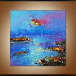 Landscape Oil Painting, Modern Art, Living Room Art, Canvas Painting, Palette Knife, Canvas Wall Decor, Original Art, Oil Painting Landscape