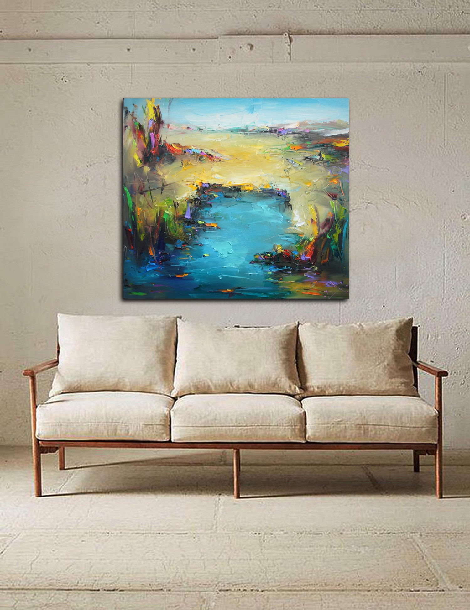 Landscape Oil Painting, Original Artwork, Large Canvas Art Oil Painting ...