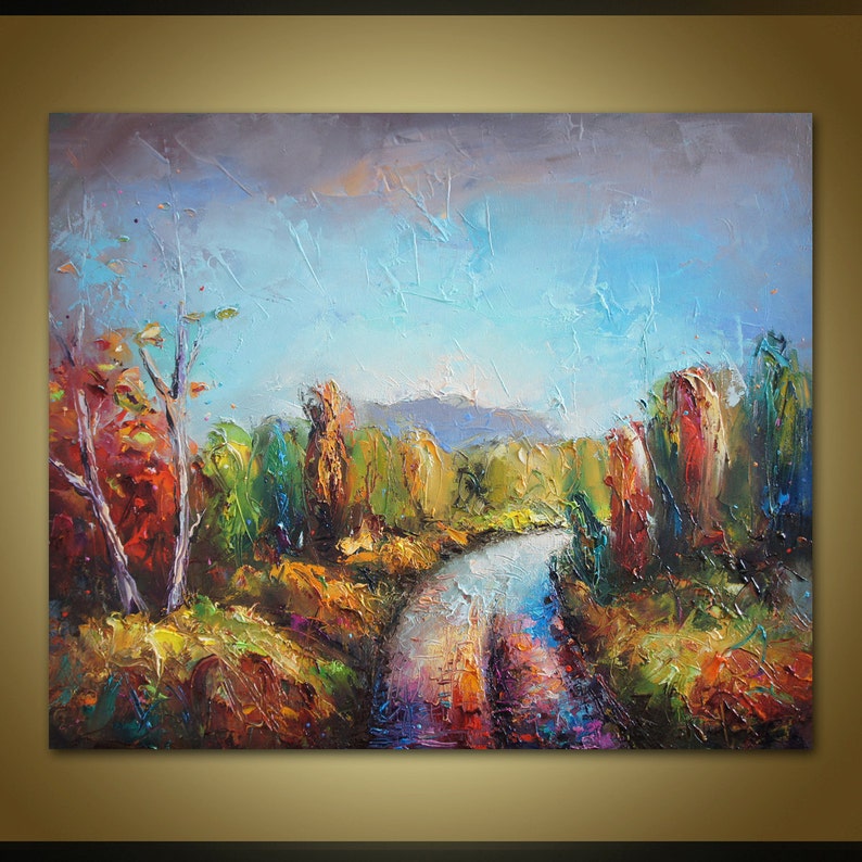 PALETTE KNIFE Landscape Painting Original Oil Painting Etsy