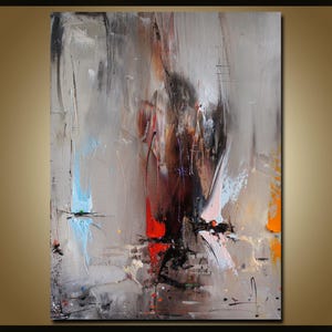 Zeebeige abstracte canvaskunst witte muur schilderij bruine en witte muur kunst grijze muur schilderij ingelijste muurkunst getextureerde moderne abstracte kunst