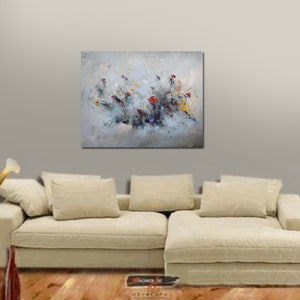 Original Abstract Art, Poppy Fields, Large Painting, Flowers Art, Original Artwork, Landscape painting, Abstract Canvas Painting, Modern Art