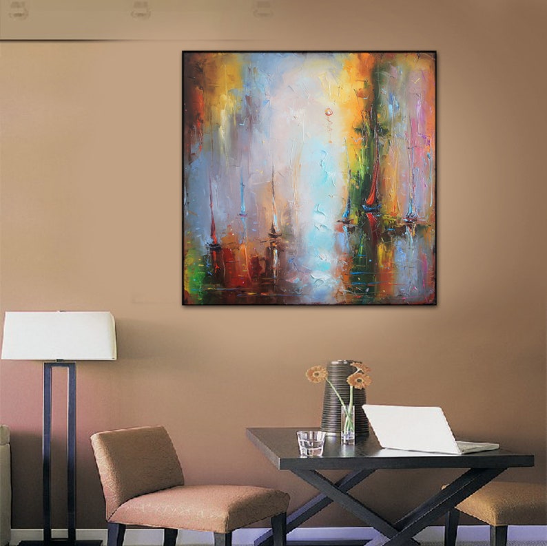 Abstract Oil Painting Large Canvas Art Original Artwork Etsy