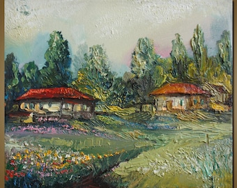Abstrakte Malerei, Ölgemälde, Original Gemälde, Wohnzimmer Wandkunst, Malerei auf Leinwand, Beige, Gold, Leinwandkunst, Landschaftsmalerei