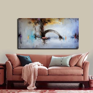 Große Abstrakte Braune Minimalistische Wand Kunst Original Graue Gemälde Moderne Strukturierte Wand Kunst Übergroße Minimalistische Leinwand Malerei Für Schlafzimmer
