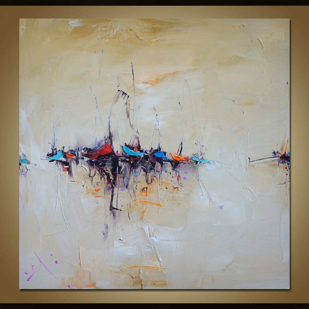 Landscape Oil Painting, Abstract Art, Original Artwork, Contemporary