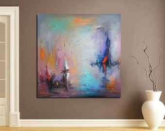 Large Abstract Painting,Modern abstract painting,oil hand painting,office wall art,original abstract,textured art, Extra Large Oil Painting