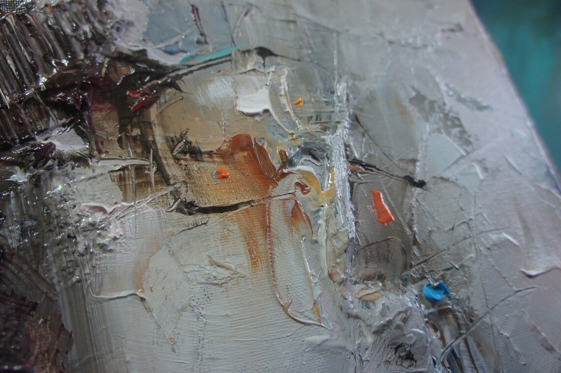Image showcasing Heavy Textured Abstract Art, Canvas Wall Decor Contemporary Art Oil ...