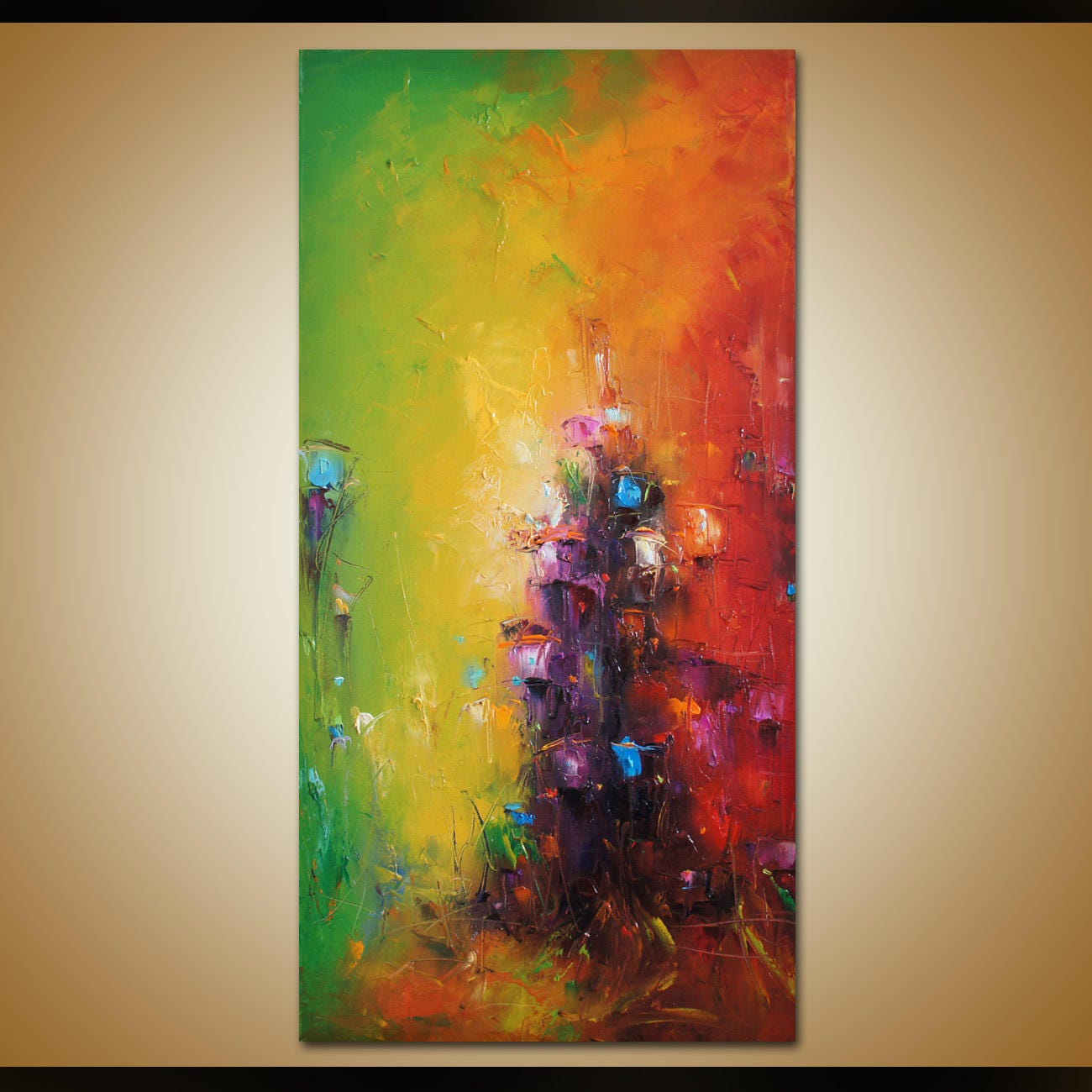 Colorful Abstract Painting Abstract Landscape Modern Art Etsy