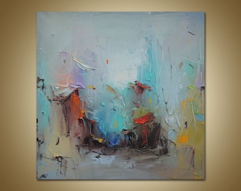 Abstract Painting, Modern Art, Canvas Art, Kitchen Decor, Canvas Wall Art, Original Artwork, Contemporary Abstract Oil Painting, Landscape