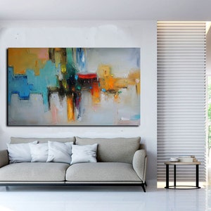 Large Abstract Colorful Handmade Painting. Original Modern Textured Artwork On Canvas for Home and Office Decor by Stanislav Lazarov