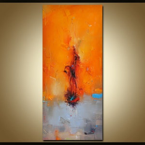 Orange Abstract Painting Orange 3D Texture Art Beige Minimalist Art Orange Abstract Art Beige Wall Art Orange Wall Art Modern Wall Art