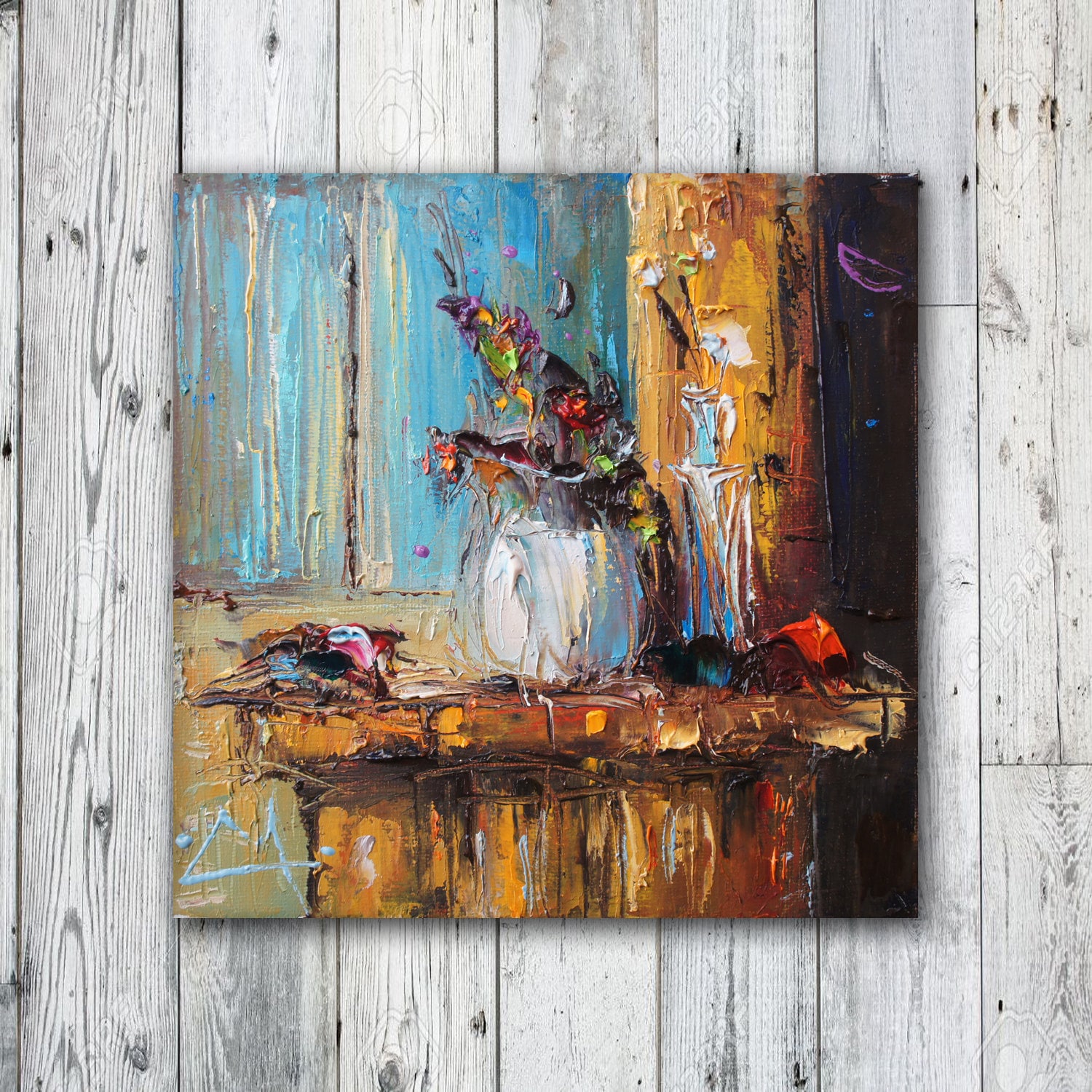 Still Life Art, Abstract Canvas Art, Oil Painting, Modern