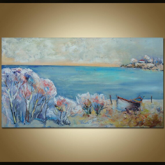 Original Oil Painting Large Canvas Art Family Decor Image 0