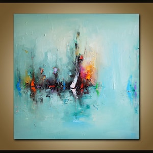 Large sky and ocean painting ocean sunset painting marine landscape painting sky landscape painting large wall sea painting bedroom wall art